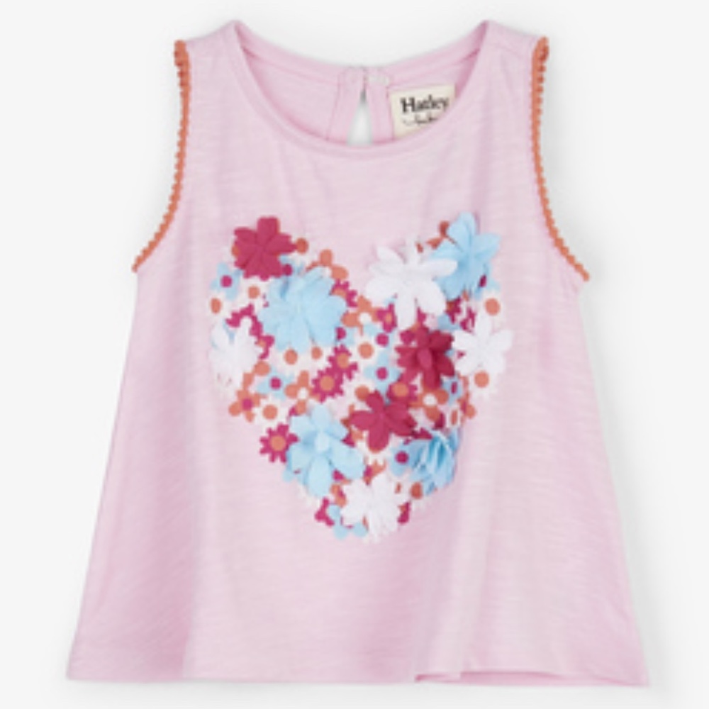 Floral Heart Baby Tank Top
